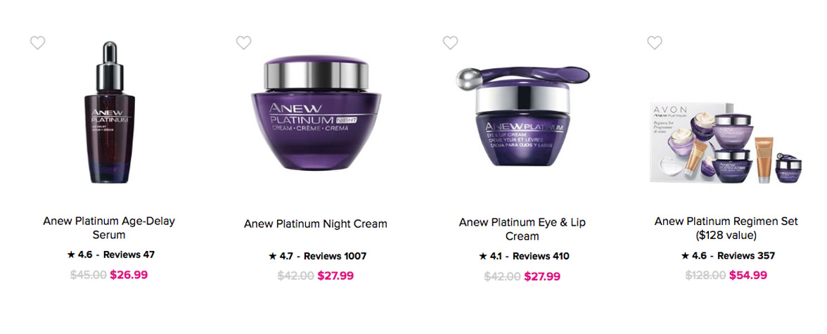 Avon Skin Care Anew Platinum Night Cream Age Delay Serum